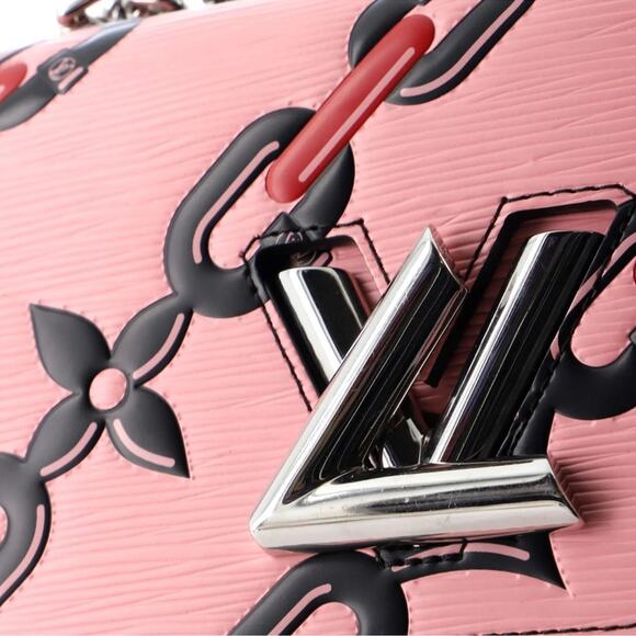 Louis Vuitton chain Twist Handbag Limited Edition Print Epi Leather MM Pink - Picture 7 of 8